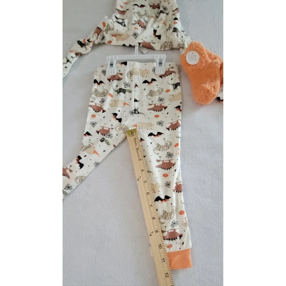 Baby Halloween Pajamas Print Set Long Sleeve Pullover Crewneck Shirts Shirts and
